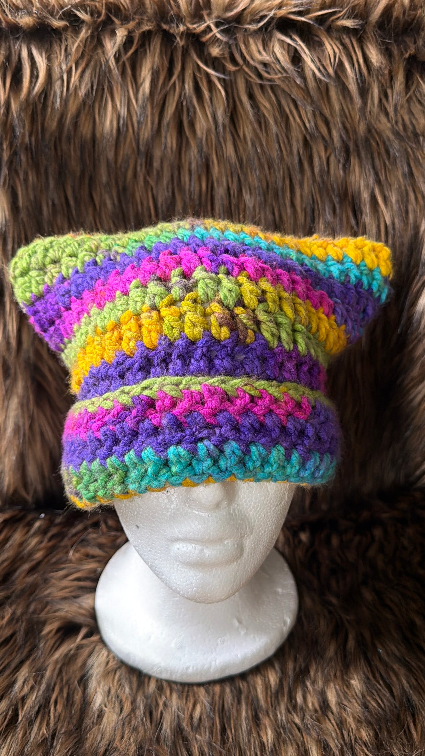 kitty cat crochet hats