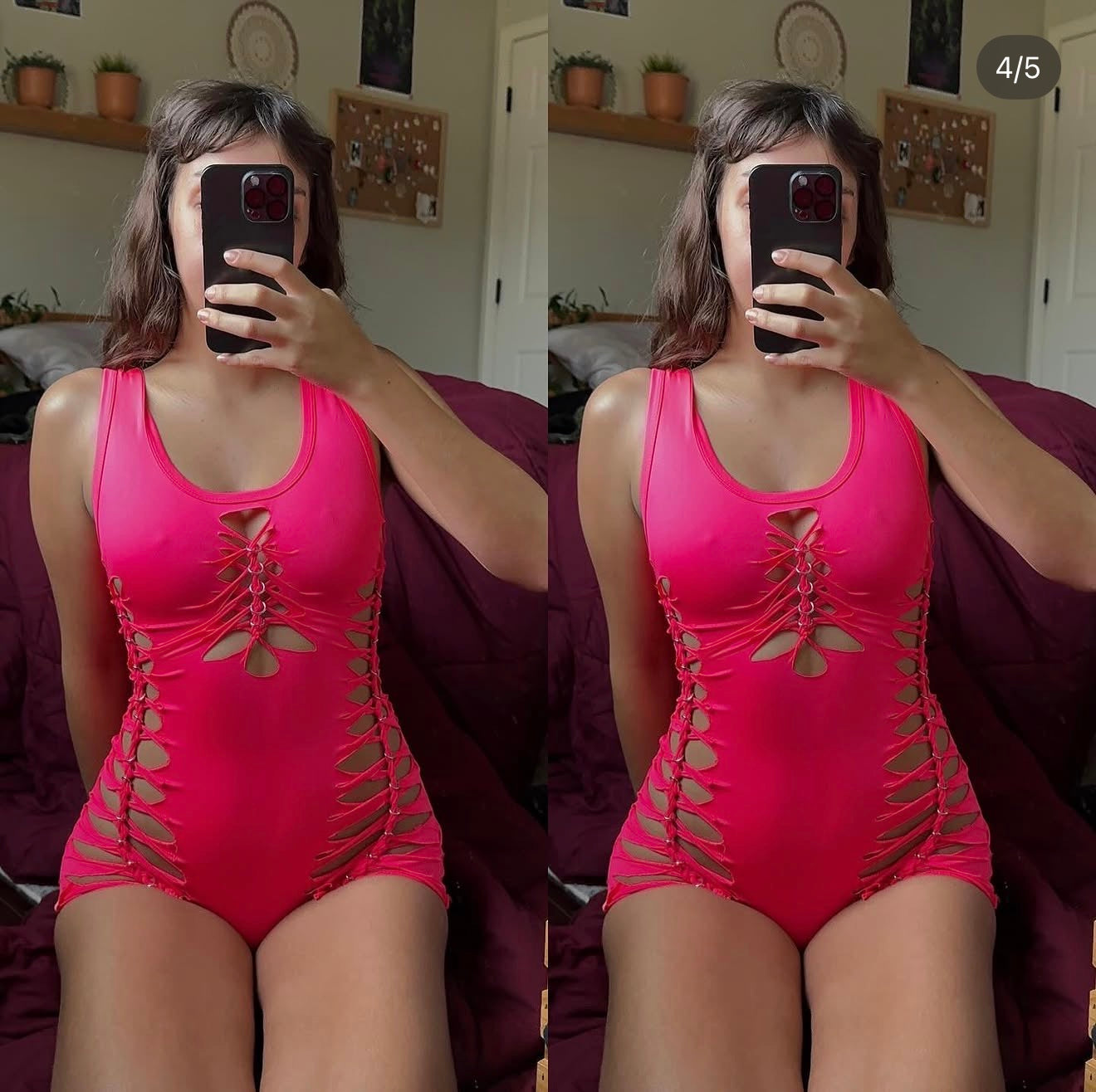 customizable slit weave romper w/ thick straps