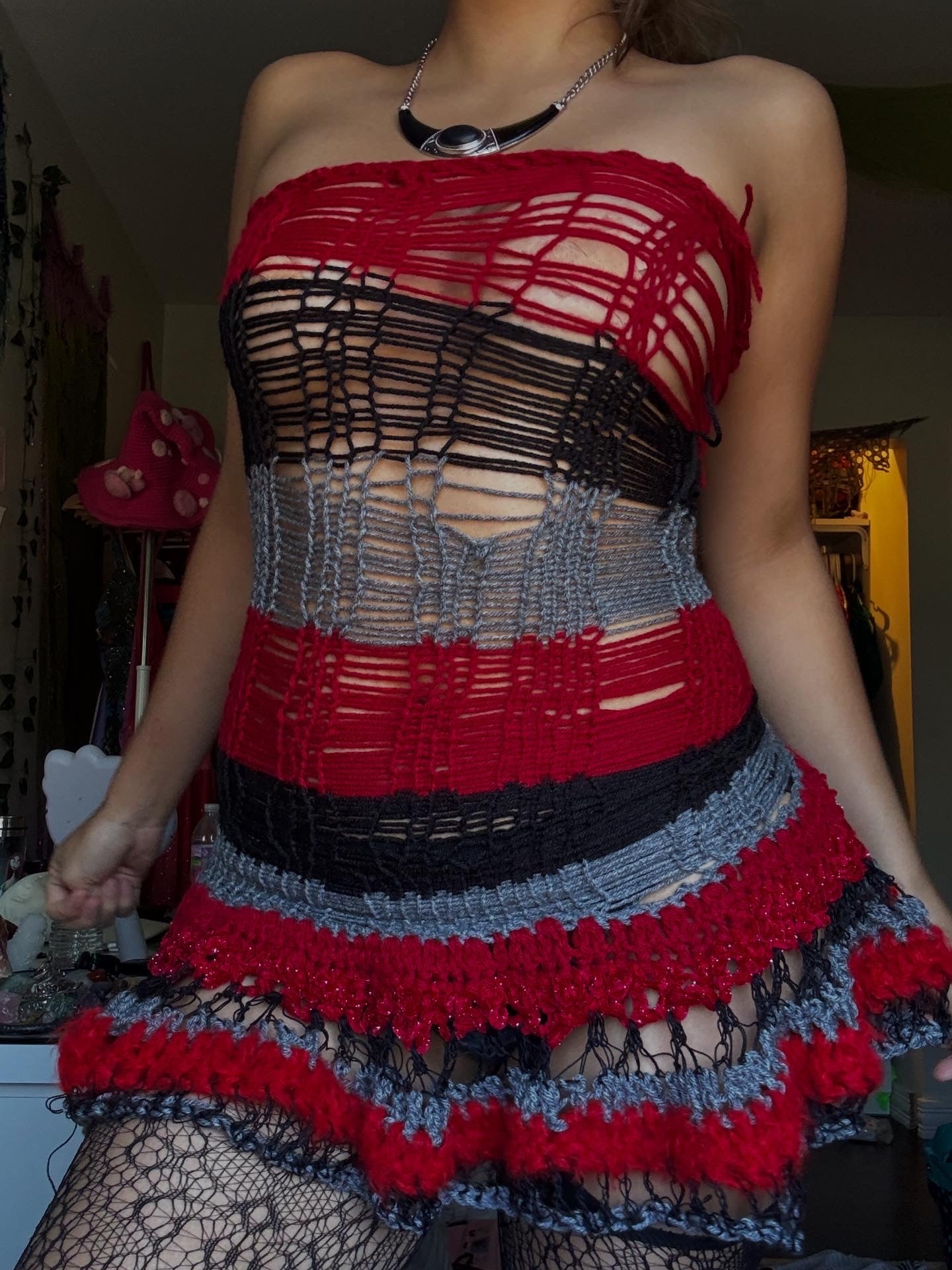 Anima Knit x Crochet Dress