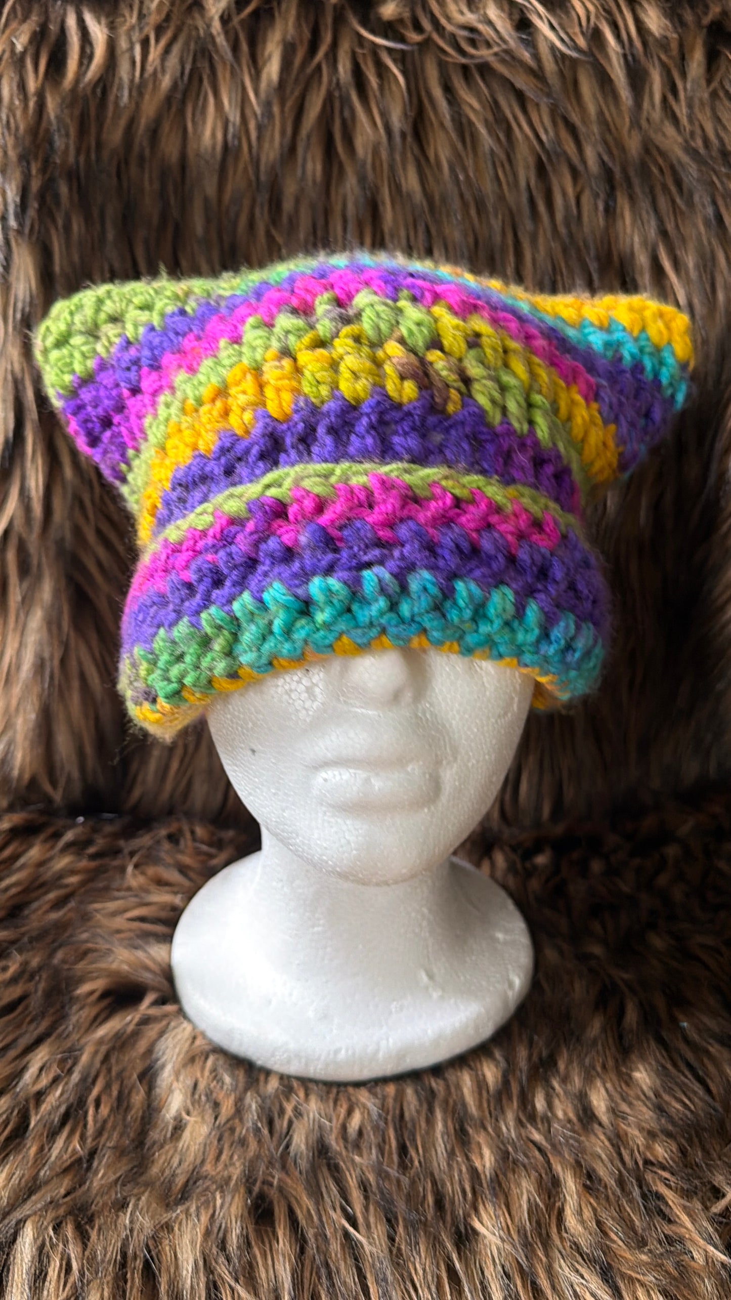 kitty cat crochet hats