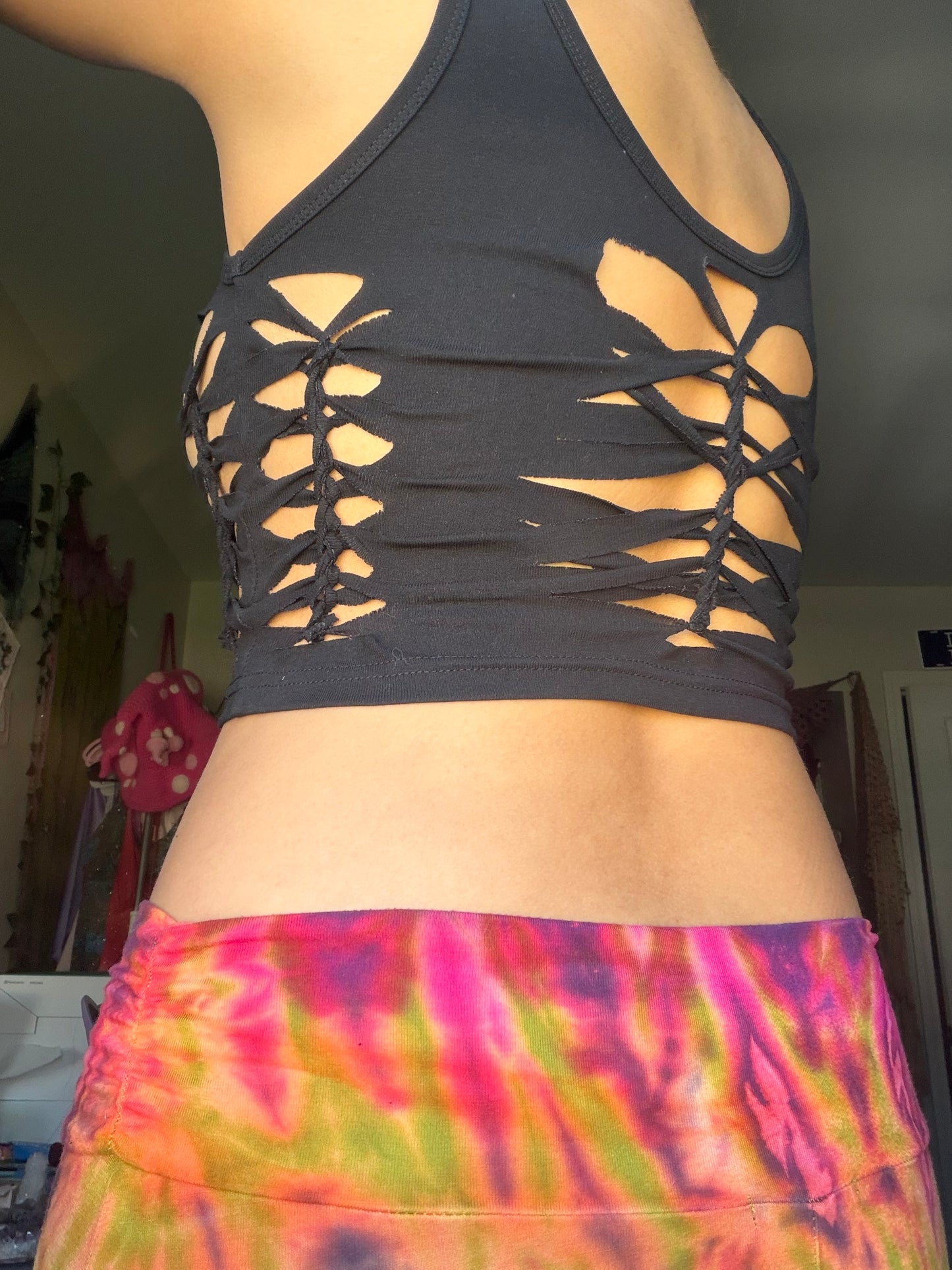 ultra slit weaved tank