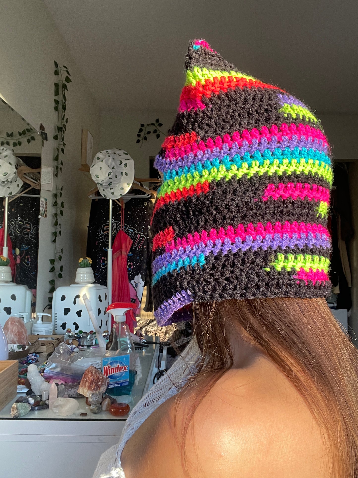 Neon Lights Kitty Ear Balaclava