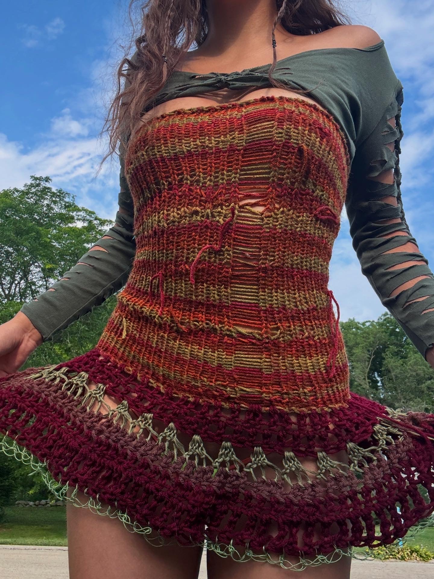 Knit x Crochet Dress