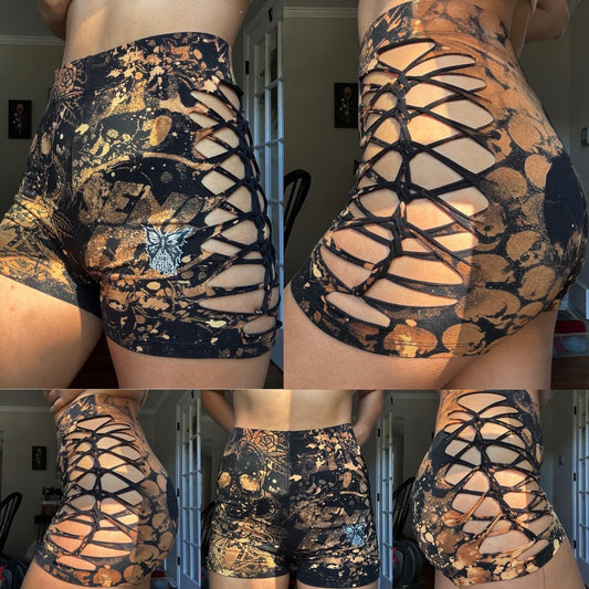 Slit Weave Bleached Shorts