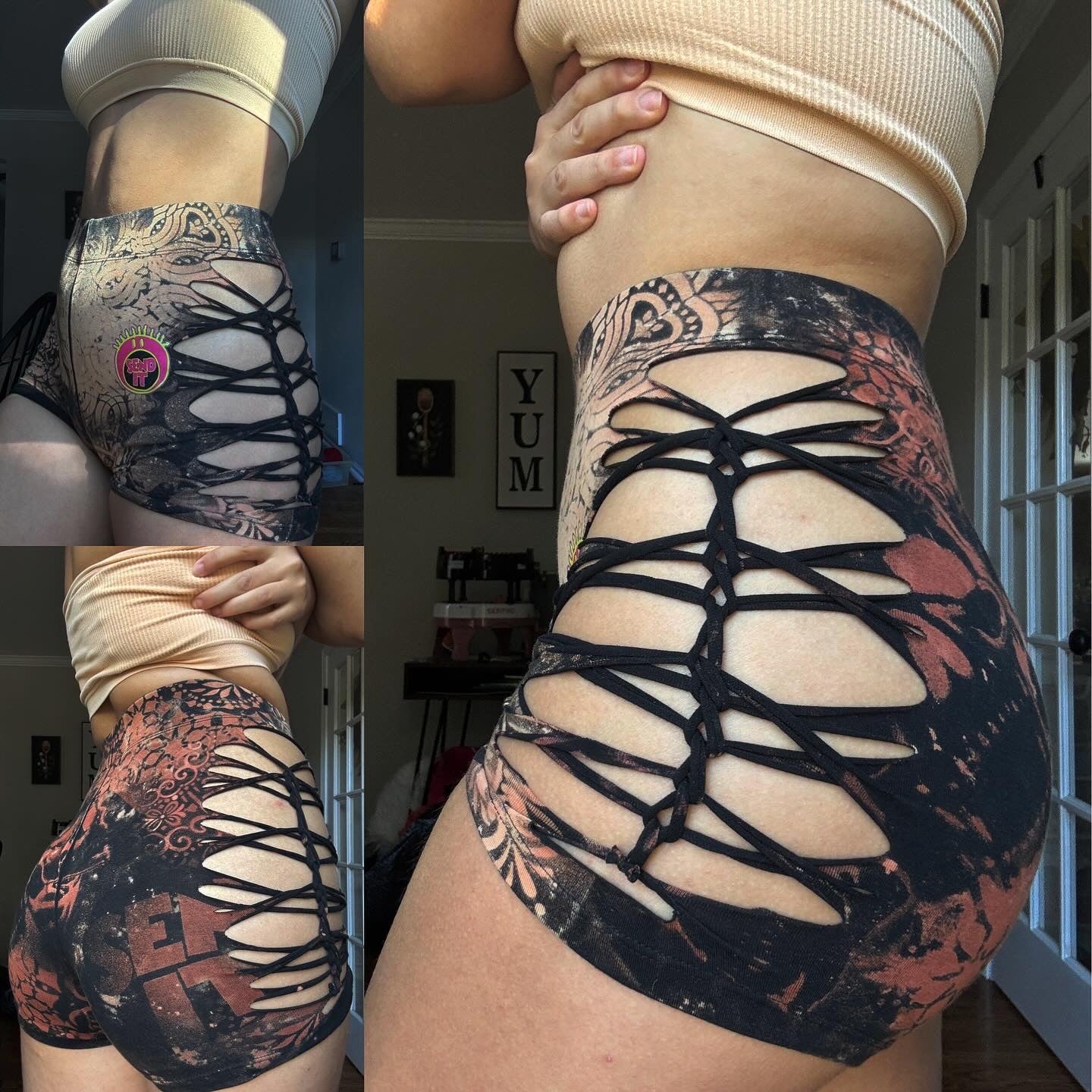 Bleach Slit Weave Shortz