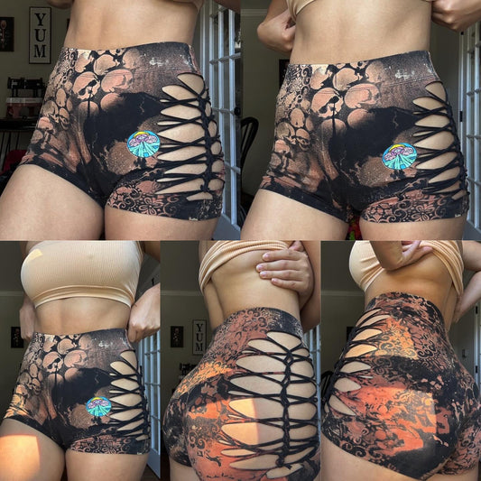 Bleached Slit Weave Shortz